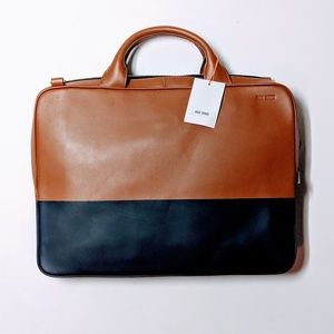 slim brief Jack Spade dipped leather